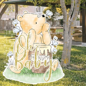 Cutout Decor Double-sided Classic Baby Shower Birthday Party decor,Oh Baby! Prop /Stand Up Prop, H 24 inch, DIY, DIGITAL DOWNLOAD 0001