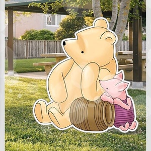 Big Decor Classic Winnie The Pooh Baby Shower|Birthday Party Cutout Prop|Stand Up Prop|Yard decor Pooh and Piglet  DIGITAL DOWNLOAD 0001