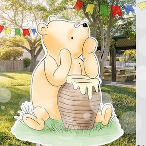 Cutout Decor Winnie The Pooh, Classic Winnie the Pooh Baby Shower, Birthday Party, Cutout Prop /Stand Up Prop DIGITAL DOWNLOAD 0001