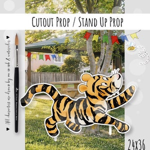 Cutout Decor Winnie The Pooh Collection Tigger, Baby Shower, Birthday Party Big Decor, Cutout Prop /Stand Up Prop DIGITAL DOWNLOAD 0001