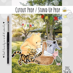 Big Decor Winnie The Pooh Classic Baby Shower|Birthday Party Cutout Prop|Stand Up Prop|Yard decor Pooh Piglet Eeyore Tiger DOWNLOAD 0001