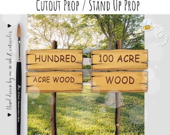 Cutout Decor Classic Winnie the Pooh Baby Shower|Birthday Party Wooden Sign Hundred Acre Wood  DIGITAL DOWNLOAD 0001