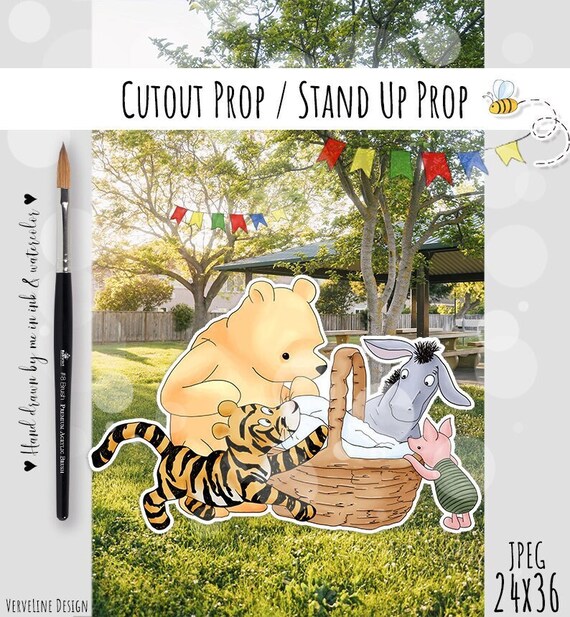 5-tlg. Winnie Pooh Pappaufsteller – Süße Deko Für Babyparty & Geburtstag