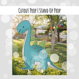 Dinosaur Cutout Blue Diplodocus Cute for a Boy or Girl Birthday or Baby Shower Party Stand Up Prop DIGITAL DOWNLOAD 0010