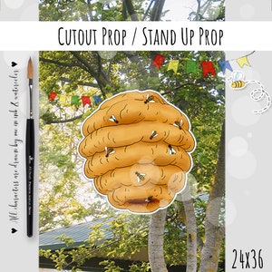 Cutout Decor Classic Winnie the Pooh Baby Shower|Birthday Party Hive with bees Cutout Prop|Stand Up Prop DIGITAL DOWNLOAD 0001 WHY