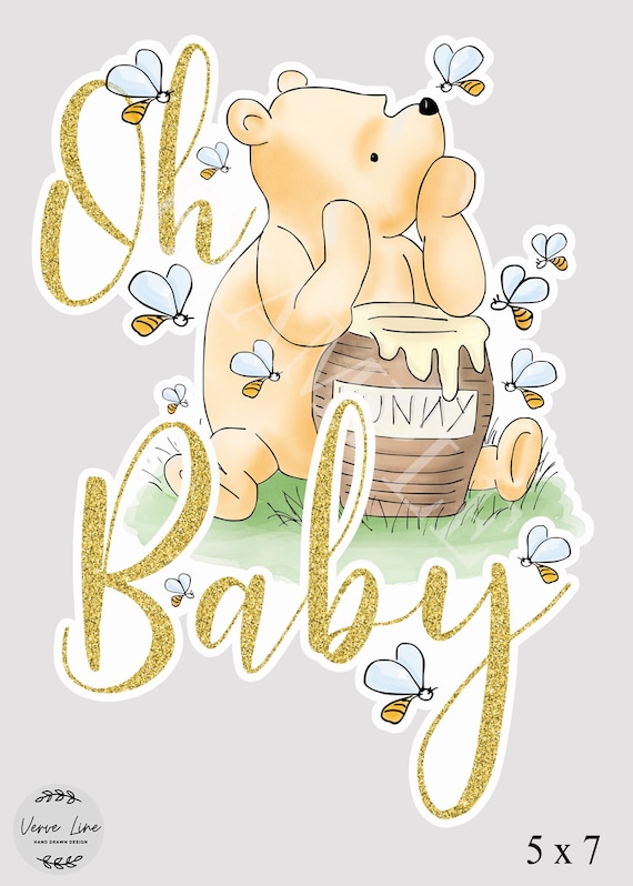 Great Choice Products 12 Pcs Classic Winnie Centerpieces For Baby Shower Pooh  Centerpieces On Sticks Cute Pooh Table Toppers Cutouts For Winnie Par…