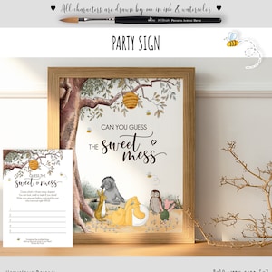 devinez le joli bordel avec des cartes-réponses dans le style classique de Winnie l'ourson | Baby shower, Couches sales | 100 acres NUMÉRIQUE 0001 HAW