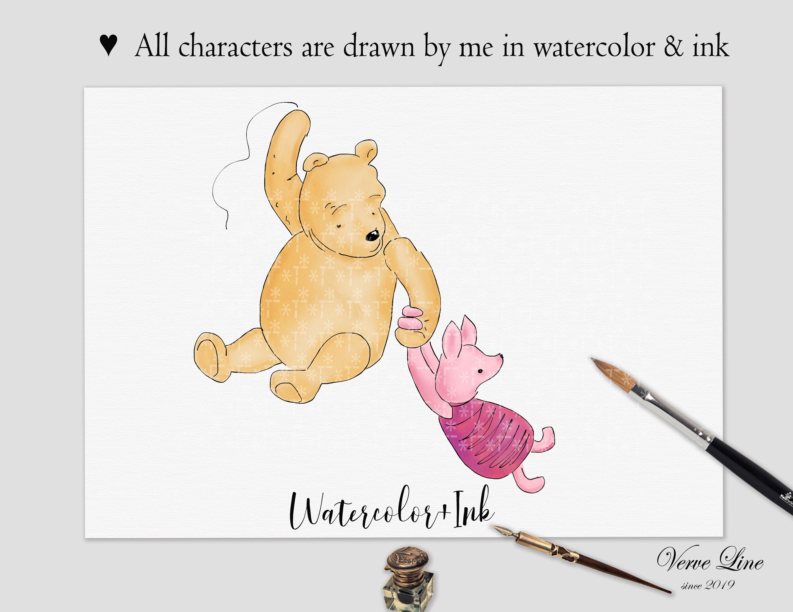 Editable Guest Book Classic Winnie the Pooh Baby Shower Party Etsy