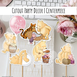 Printable Winnie the Pooh Cake Topper, Winnie the Pooh Banner Cake topper,  Winnie the Pooh Birthday Party, Winnie the Pooh Party Supplies