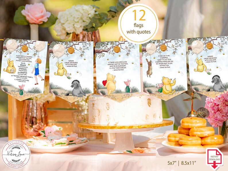 Classic Winnie the Pooh Printable Stationery Lined Unlined Paper ...