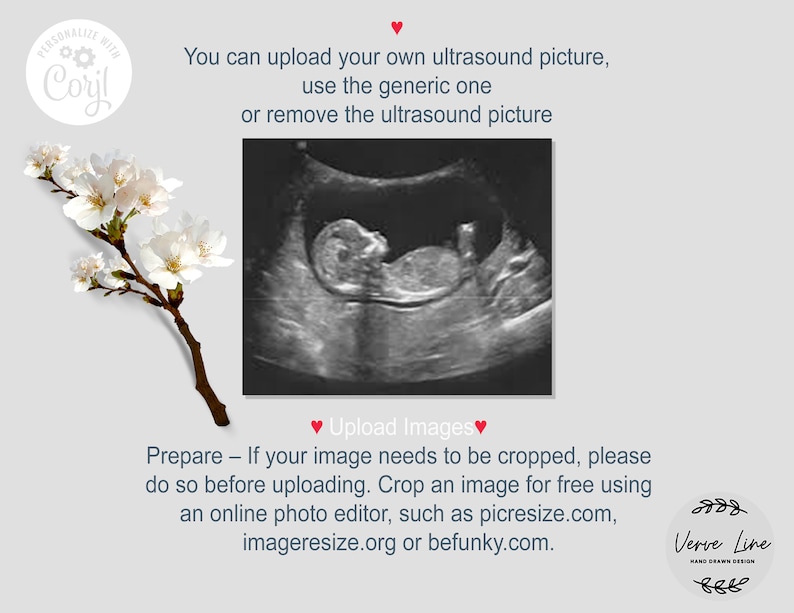 Editable pregnancy announcement for social media Baby Girl announcement