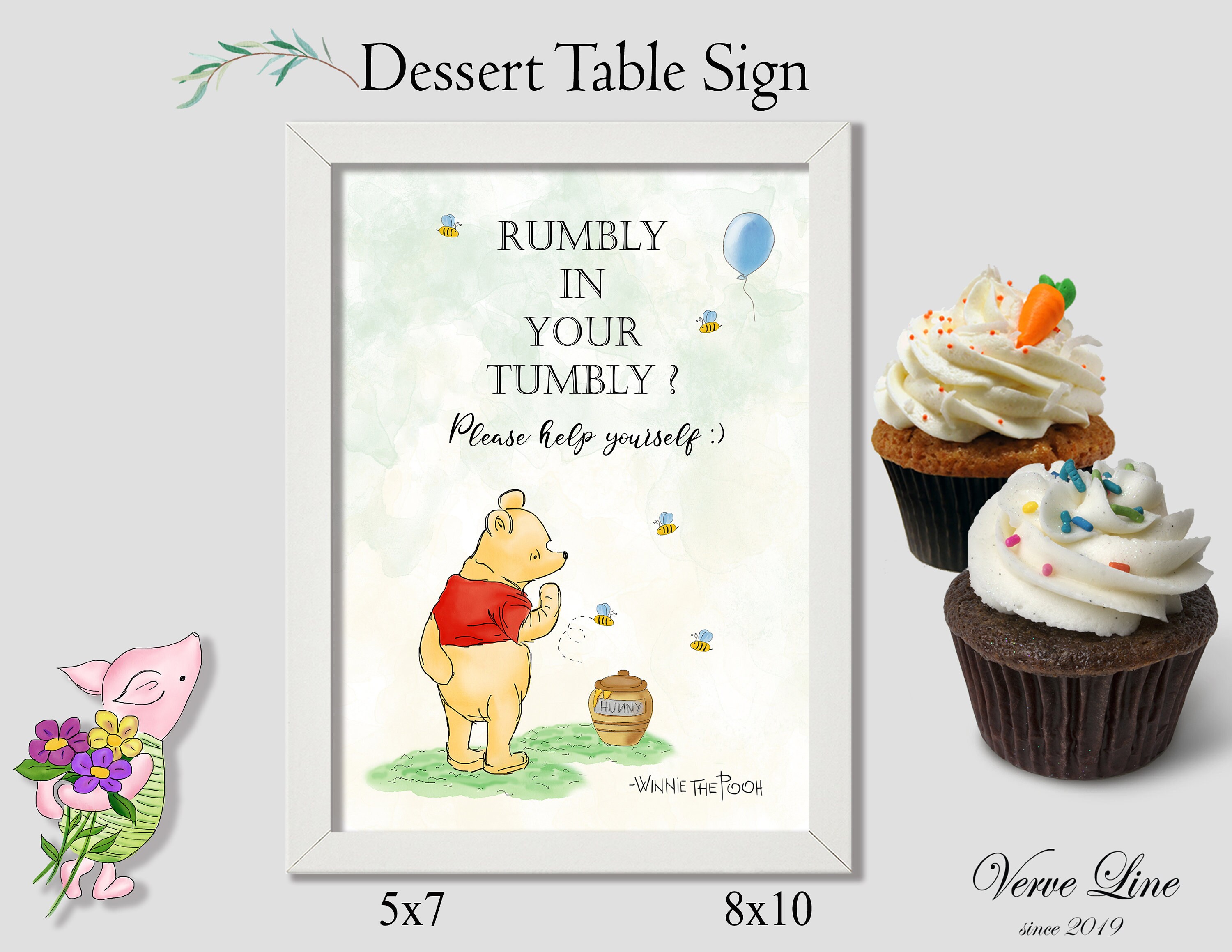 Cake Dessert Table Sign Classic Quote 'Rumbly In Your Etsy