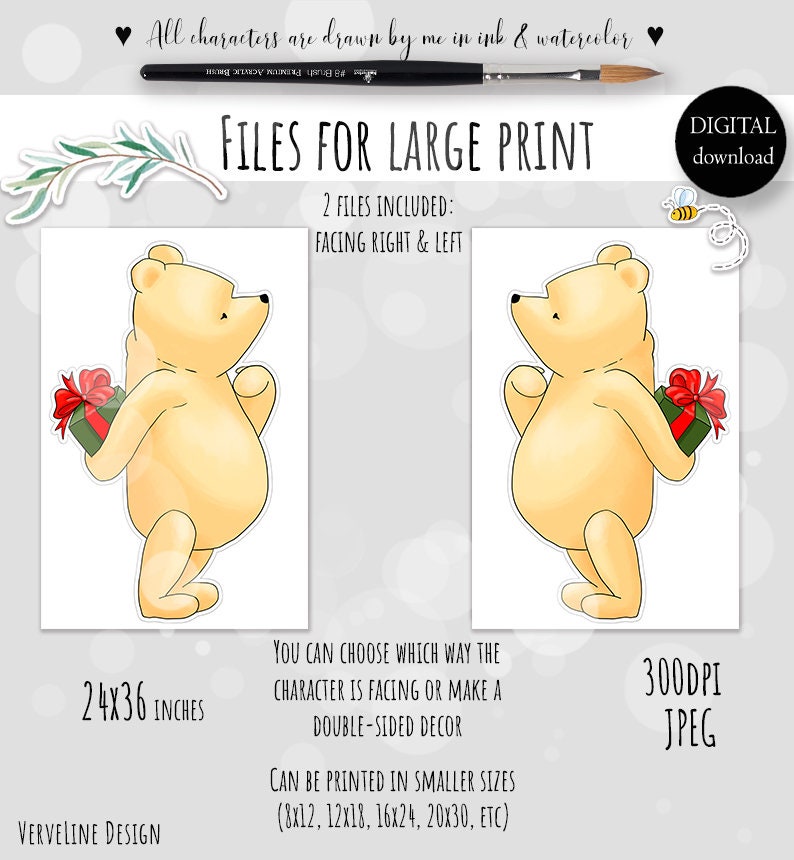 Cutout Decor Winnie the Pooh Classic Winnie the Pooh - Etsy