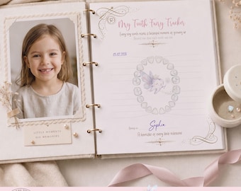 Tooth Fairy Tracker Printable | Baby Tooth Keepsake Page | Lost Tooth Chart for Kids | Tooth Fairy Baby Book Insert Instant Download 0045