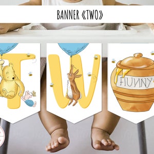Banner Di Sfondo Winnie The Pooh Compleanno / Baby Shower Ragazzo - Foto 3