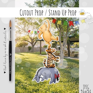 Big Decor Classic Winnie The Pooh Baby Shower|Birthday Party Cutout Prop|Stand Up Prop|Yard decor Pooh and Friends DIGITAL DOWNLOAD 0001