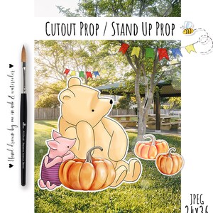 Big Decor Winnie The Pooh Baby Party Dekor Geburtstagsparty Cutout Prop|Stand Up Prop|Hofdekor Pooh und Ferkel Kürbis DIGITAL 0001.11