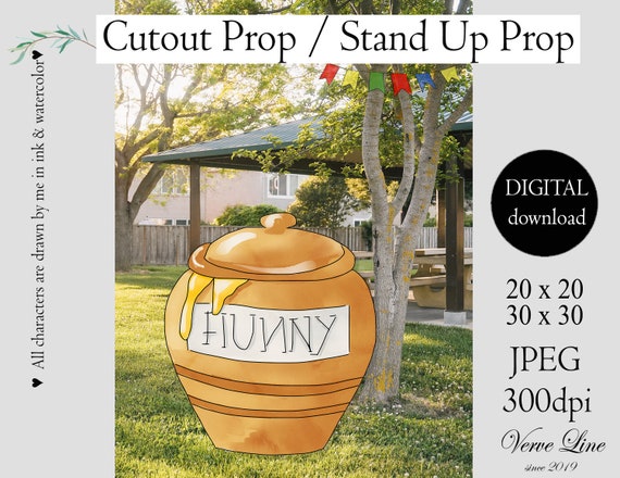 Winnie the Pooh Cake Topper Pooh Honey Hunny Pot Personalized Winnie the  Pooh Theme Party Save the Date Cards Printable -  Denmark