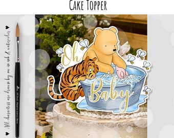  MEMOVAN Winnie Cake Topper Oh Baby Classic The Pooh Cake  Cupcake Topper Winnie Pooh Cake Decoration for Kids Boys' Birthday Baby  Shower Party Supplies : Grocery & Gourmet Food