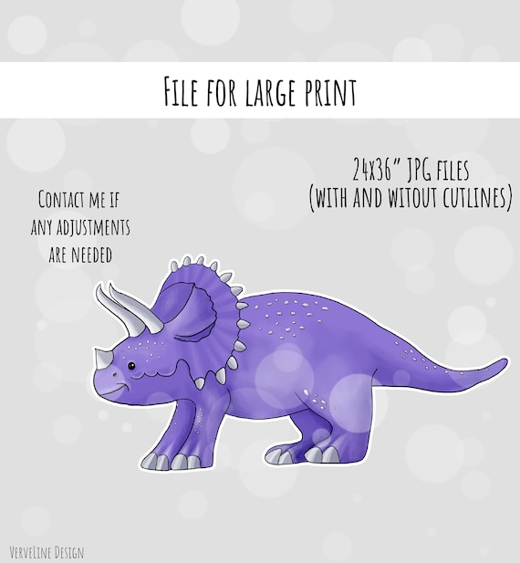 Recorte de dinosaurio Lindo Triceratops púrpura con cuernos - Etsy España Recorte de dinosaurio Lindo Triceratops púrpura con cuernos - Etsy España