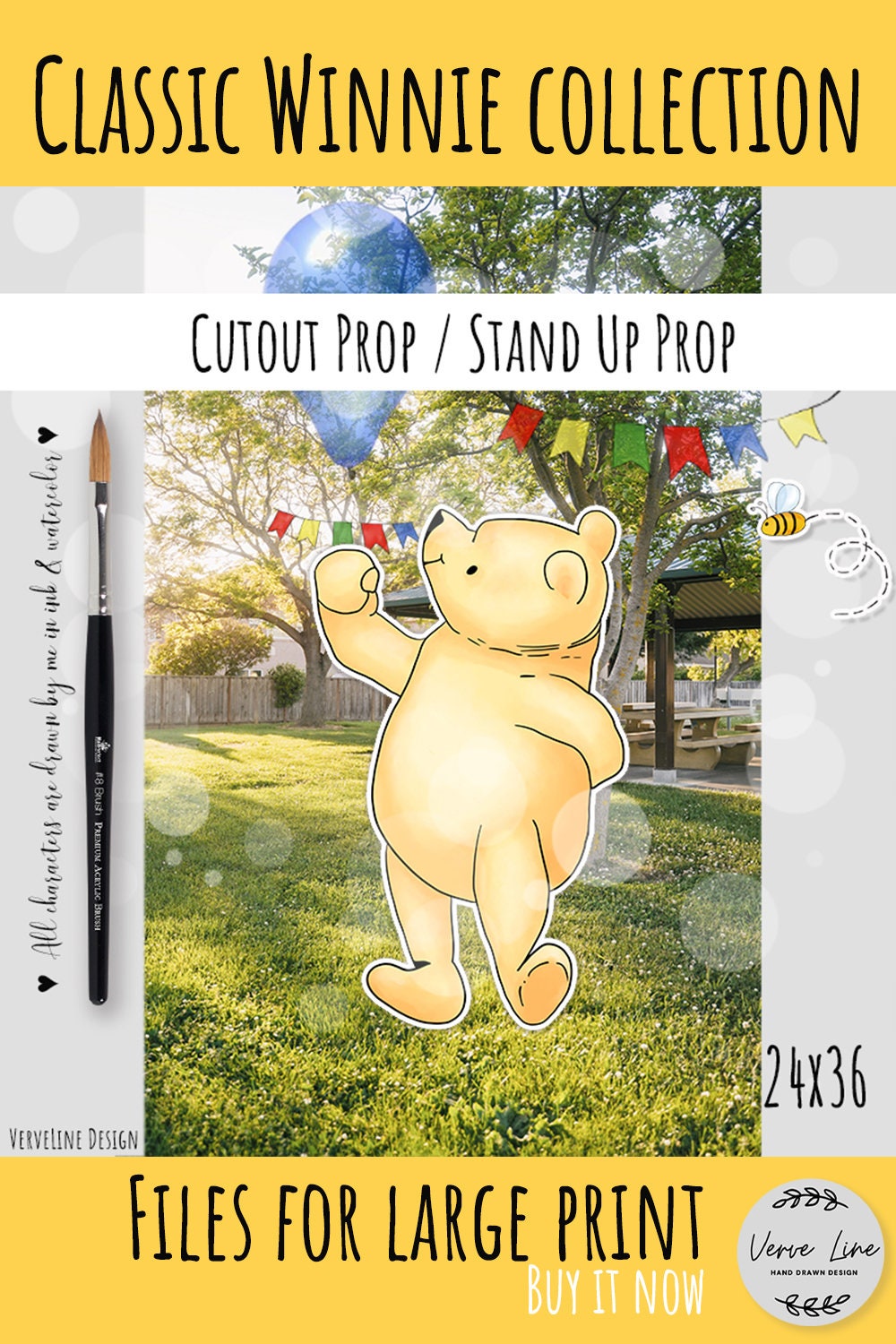 Cutout Decor Winnie the Pooh Classic Winnie the Pooh Baby | Etsy