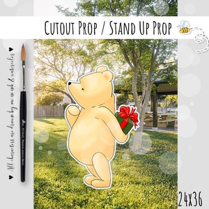Cutout Decor Winnie The Pooh, Classic Winnie the Pooh Christmas Baby Shower, Birthday Party, Cutout Prop|Stand Up Prop DIGITAL DOWNLOAD 0001