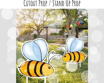 Cutout Decor Bees Birthday Baby Shower Party Cutout Prop /Stand Up Prop DIGITAL DOWNLOAD 0001 0003