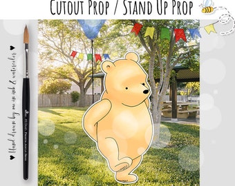 Cutout Decor Winnie the Pooh Classic Winnie the Pooh Baby Shower Birthday Party, Cutout Prop|Stand Up Prop DIGITAL DOWNLOAD 0001