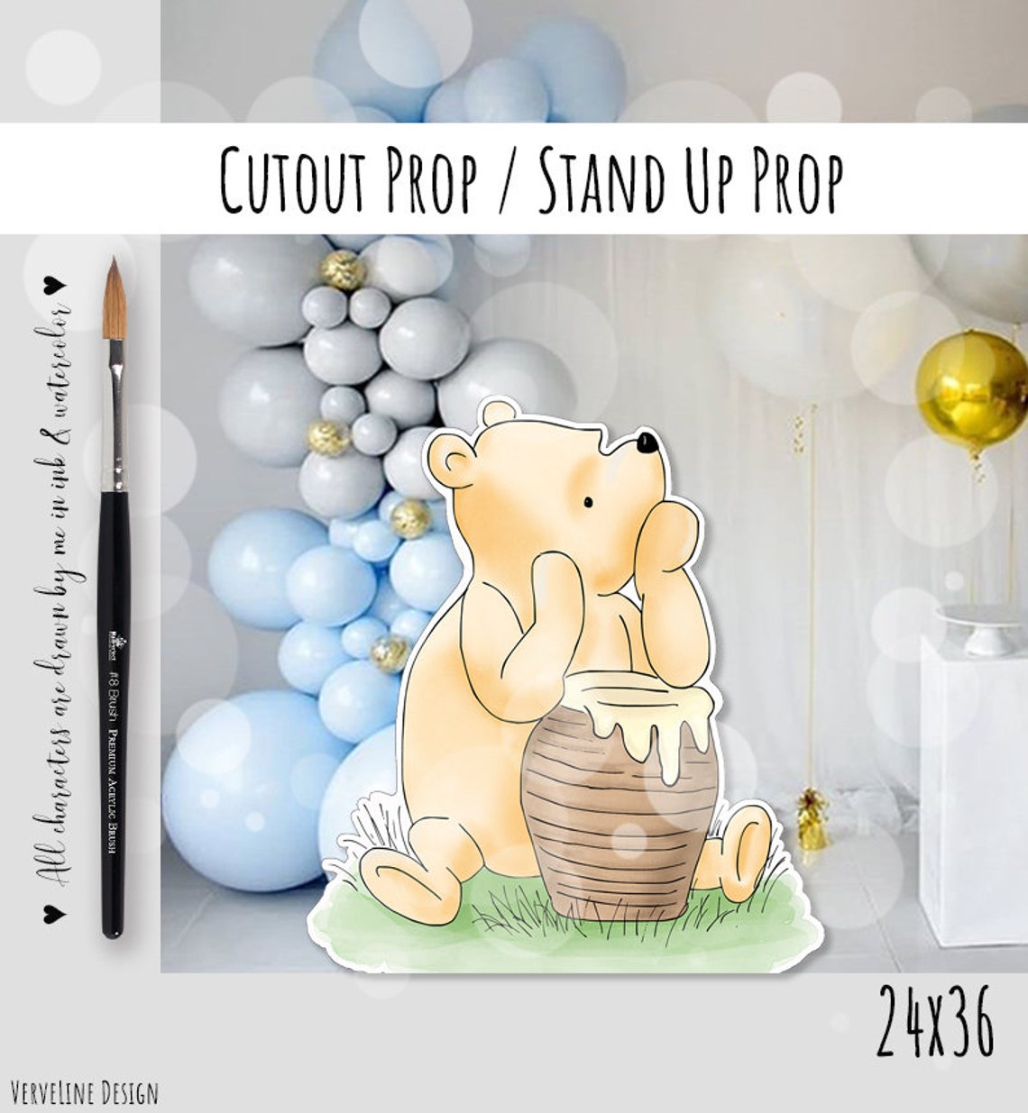 Cutout Decor Winnie the Pooh Classic Winnie the Pooh Baby Etsy