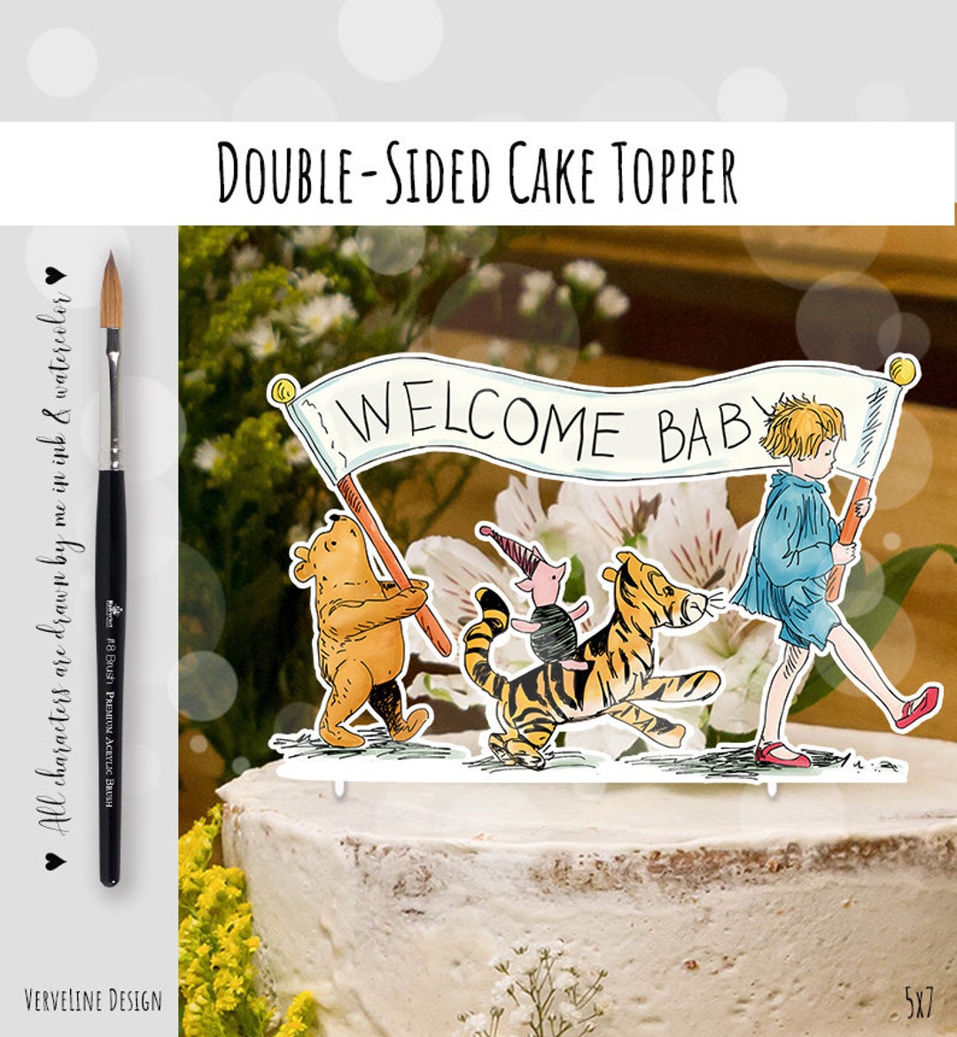 Buy Winnie the Pooh Cake Toppers , Classic Pooh Centerpiece Toppers , Hunny  Pot Centerpiece Sticks Online in India 