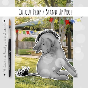 Cutout Decor Eeyore figure#2 Classic Baby Shower, Birthday Party decor, Cutout Prop | Stand Up Prop DIGITAL DOWNLOAD 0001