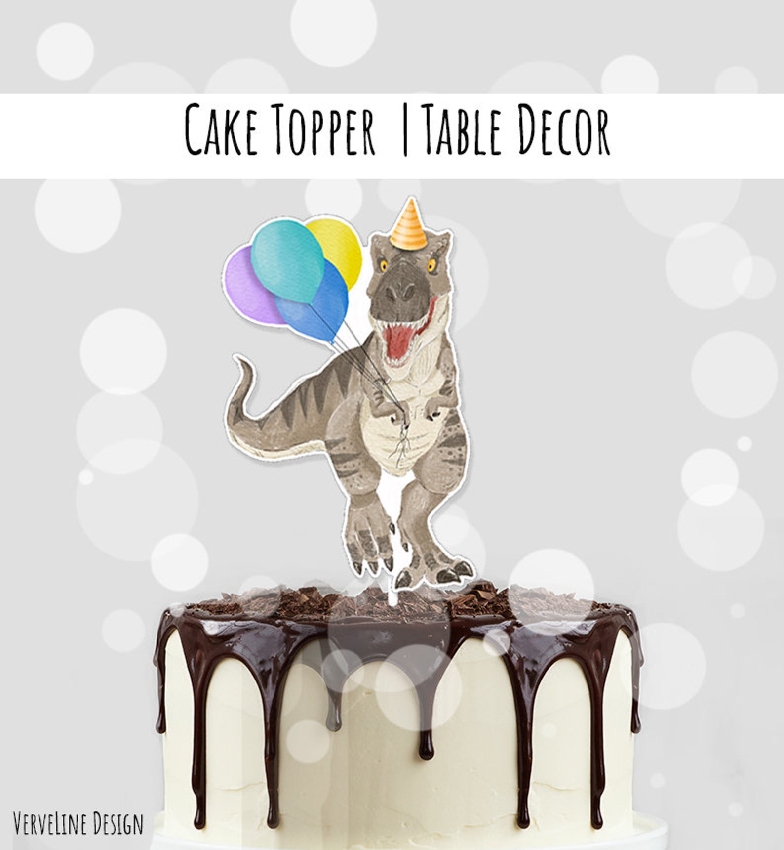 Printable Dinosaur Centerpieces Set 1 Birthday Party Cake | Etsy