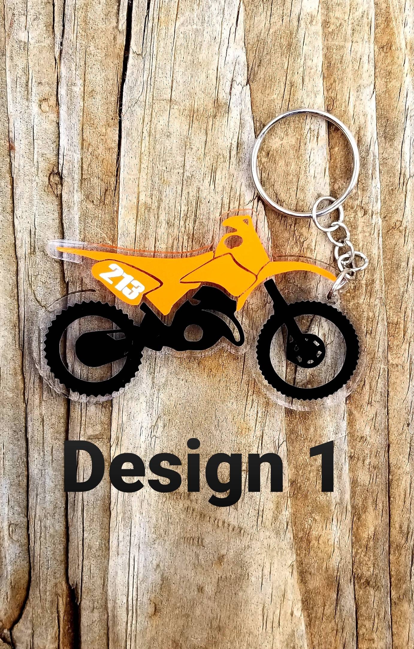 Dirt Bike Keychain/moto Keychain/motocross Key Chain Etsy