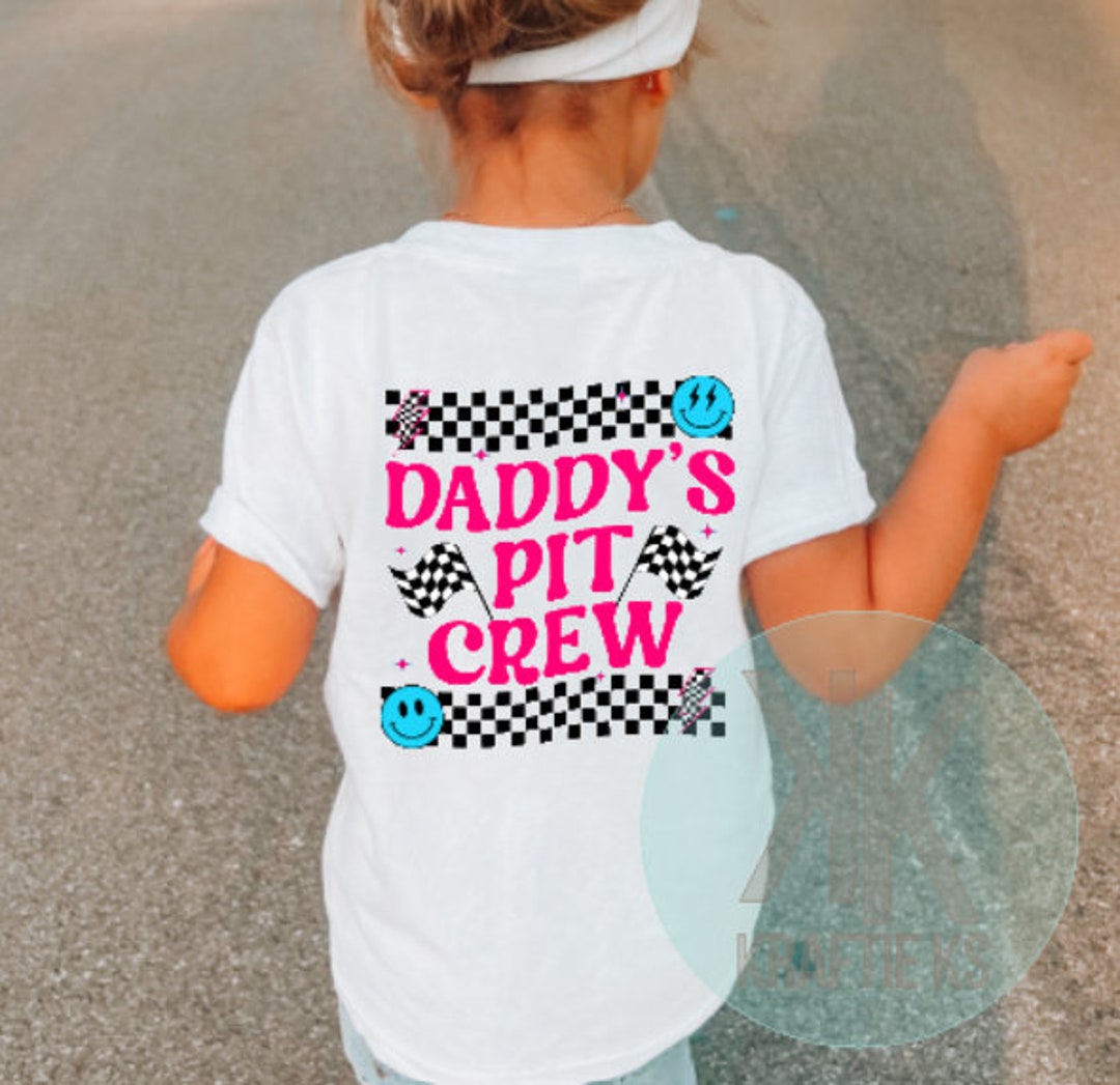 Pit Crew LS Shirt, Hot Pink (Toddler, Youth, Adult)