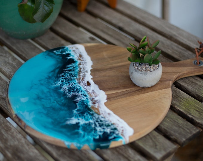Ocean Cheese Board Charcuterie Board Resin Cheese Board Etsy