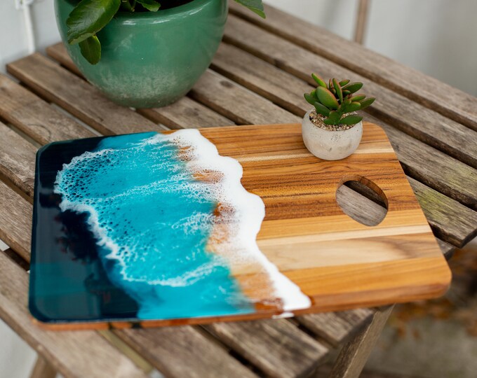 Ocean Cheese Board Charcuterie Board Resin Cheese Board Etsy