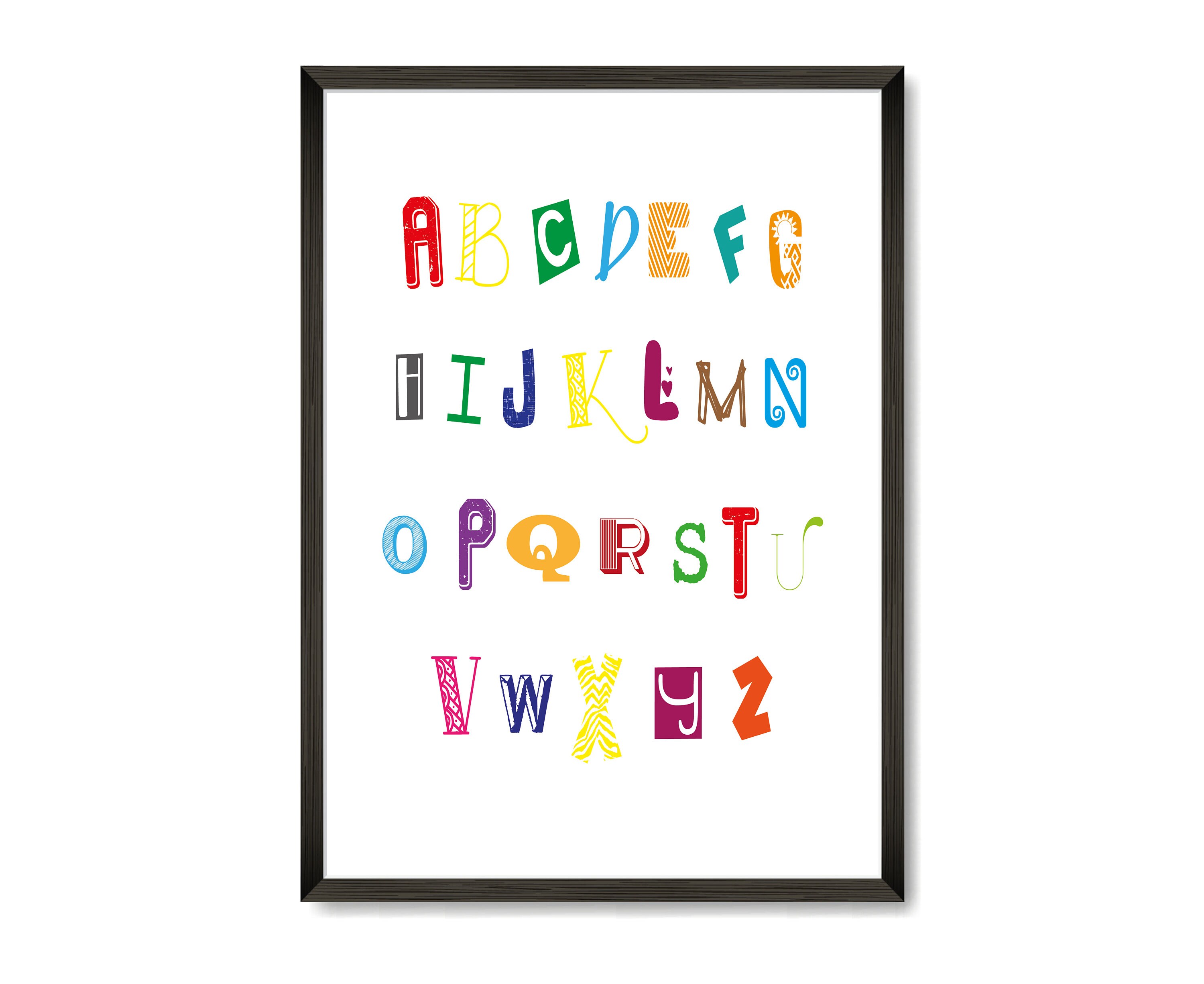 Alphabet Print Learning Albhabet Poster Classroom print | Etsy