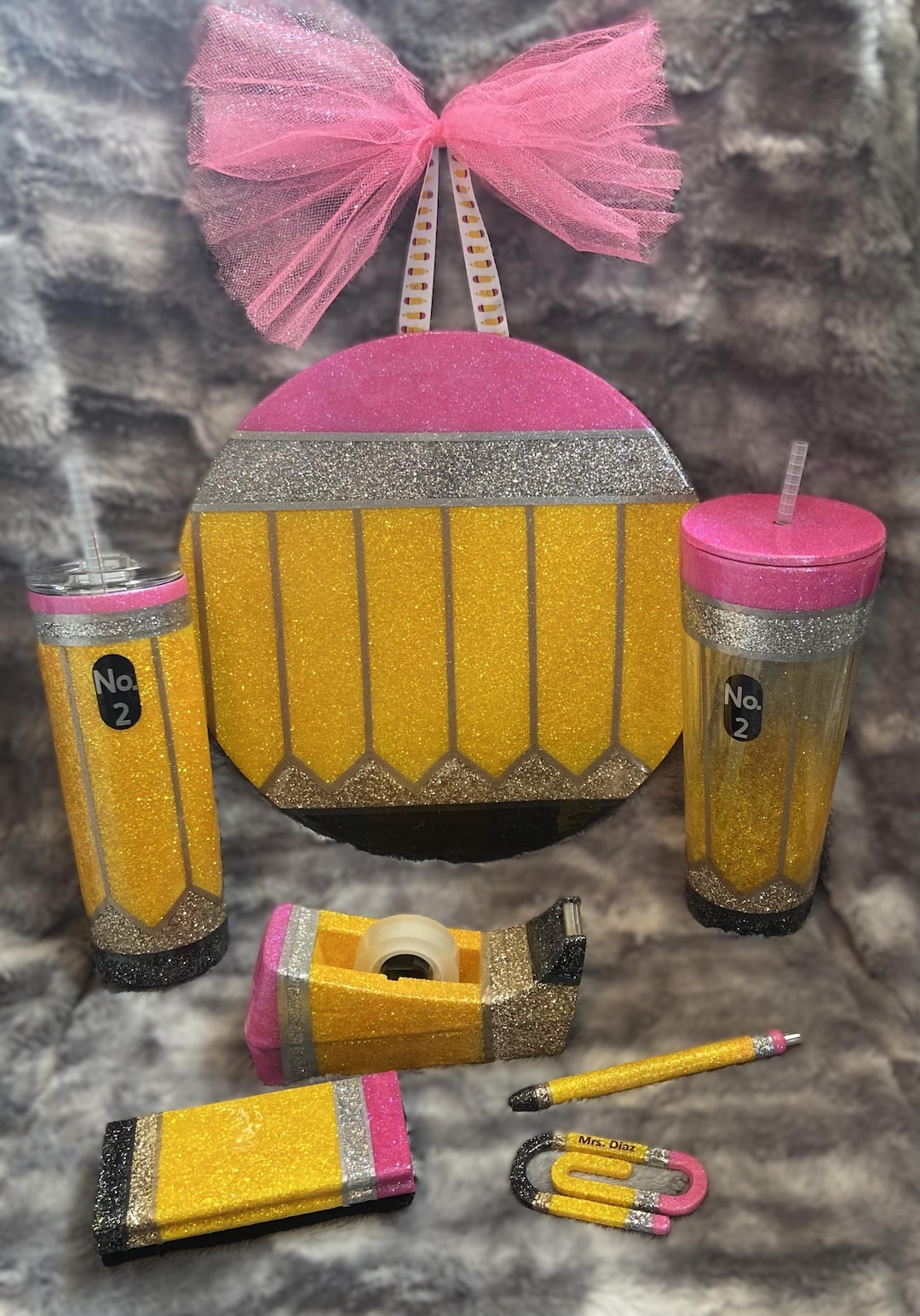 Pencil Theme, Customized Tumblers, Office Supplies, Teacher ...