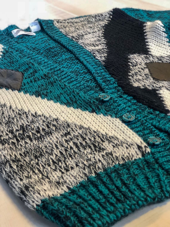 Vintage Blue-Green Winter Sweater - image 3