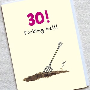 Carte 30e anniversaire drôle pour lui/elle/femme/mari/carte de jardinage