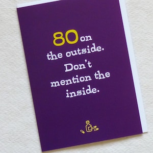 Funny 80th Birthday Card For Her/Him/Mum/Dad/Friend