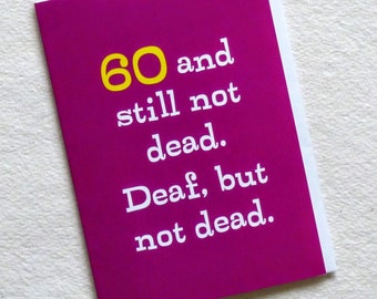Funny 60th Birthday Card for Mum, Dad, or Friend