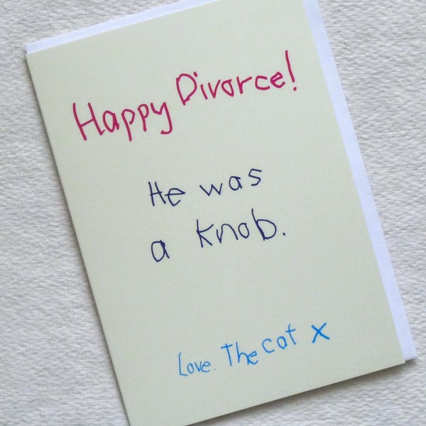 Happy Divorce From The Cat/Funny Divorce Card