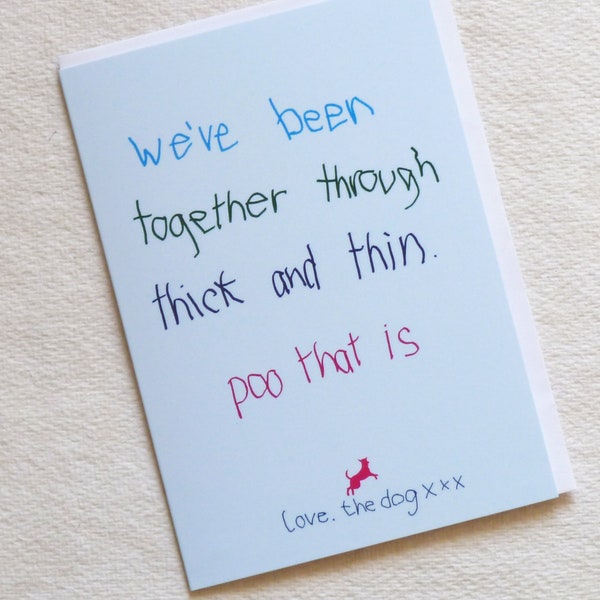 Funny Card From The Dog For Dad/ Mum/Her/Him/Best Friend