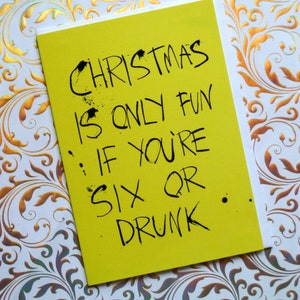Funny Christmas Card/Hilarious Christmas Card/Drinking Card/Festive Card