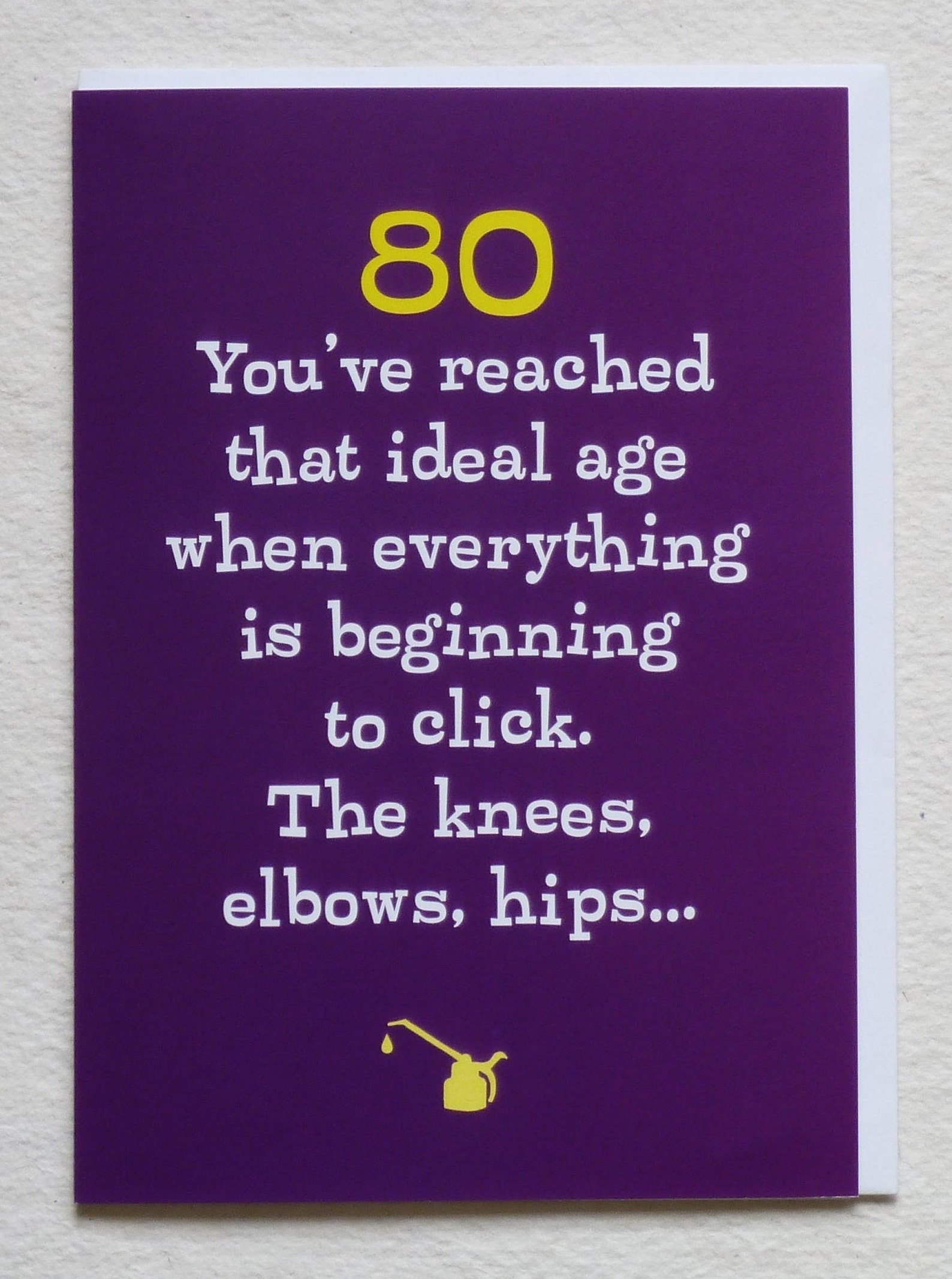 Funny 80th Birthday Card Funny Rude Old Age Card Etsy Canada