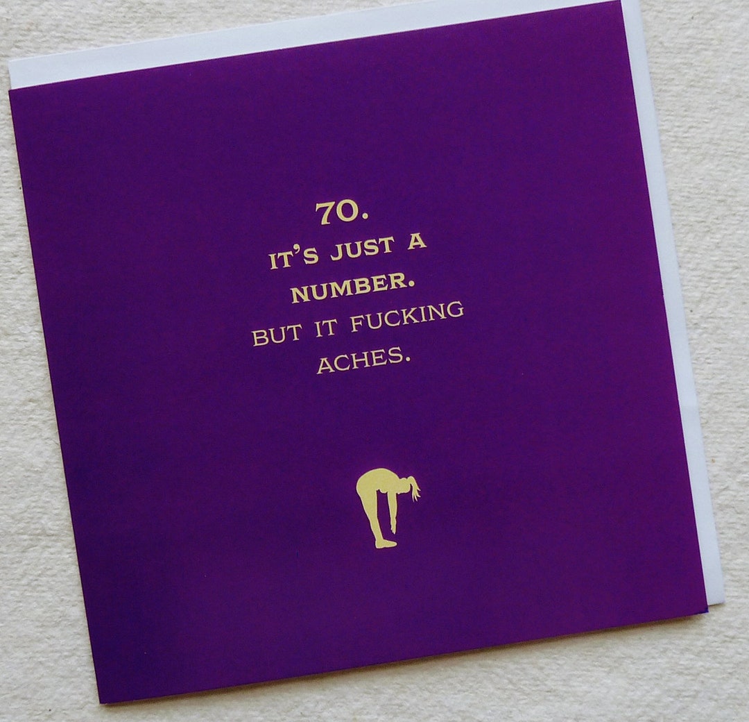 Funny 70th Birthday Card for Mum/her/friend/relative - Etsy UK