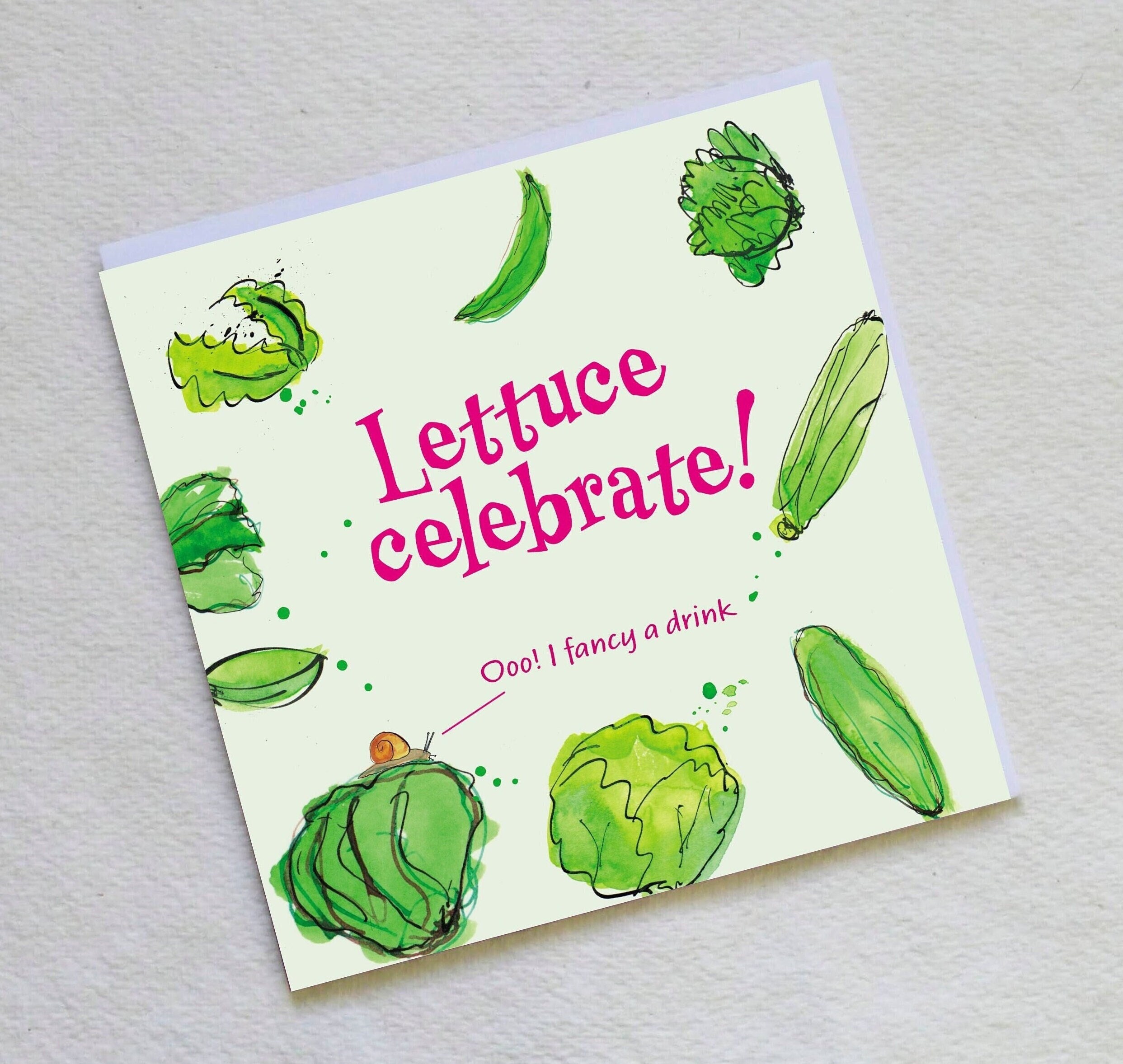 Funny Gardener Birthday Card: Lettuce Celebrate!