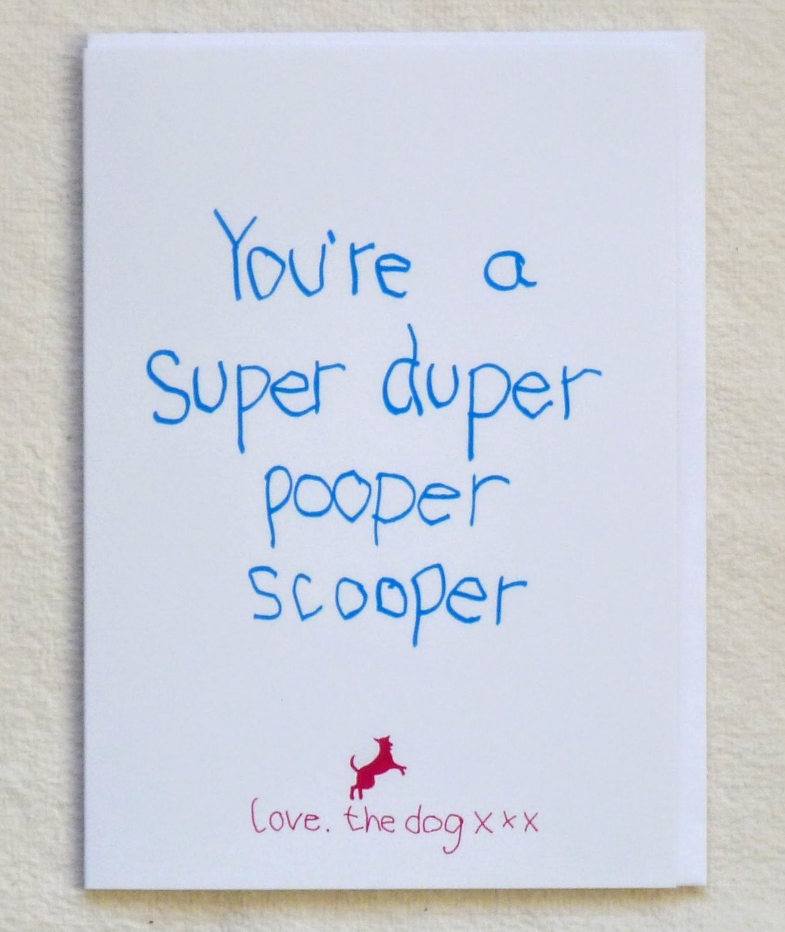 Funny Pooper Scooper Card From The Dog/Birthday Card for Etsy