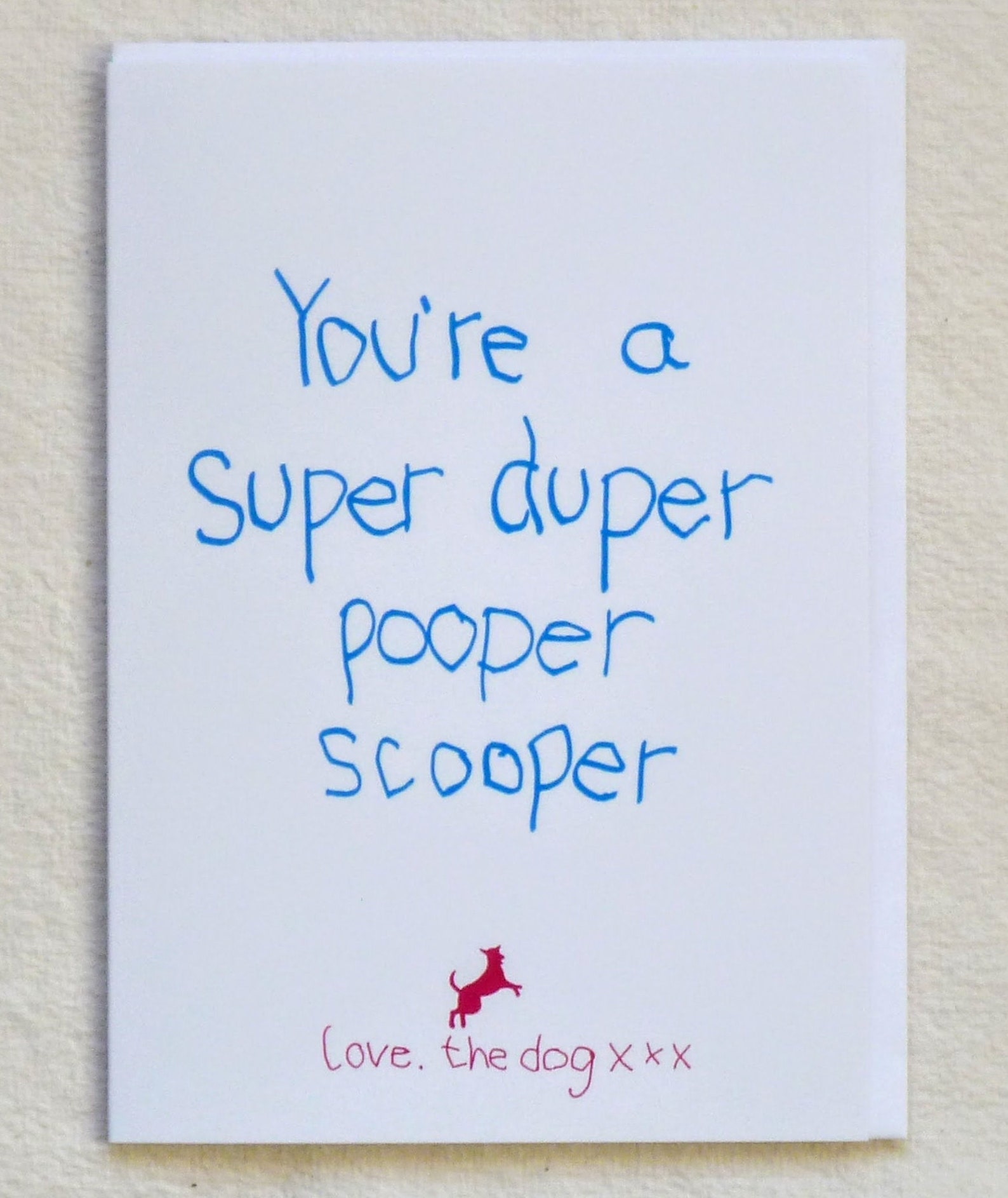 Funny Pooper Scooper Card From The Dog/Birthday Card for Etsy
